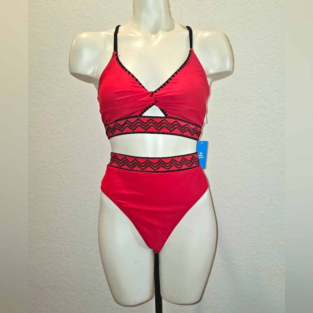Cupshe- Red Women's Swim Set